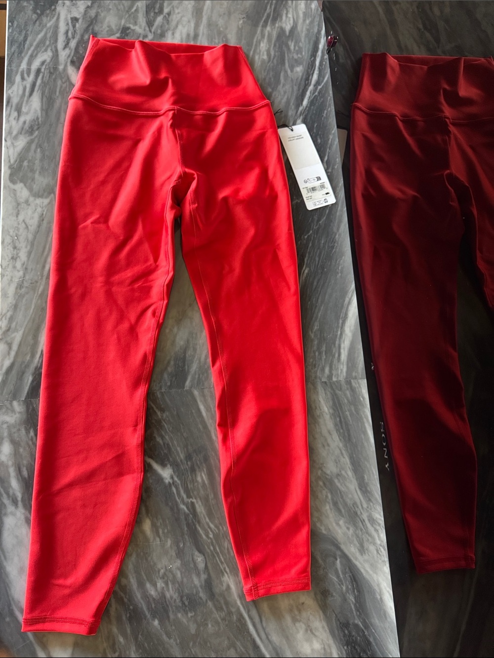 ALO Yoga Womens Red High-Rise Leggings